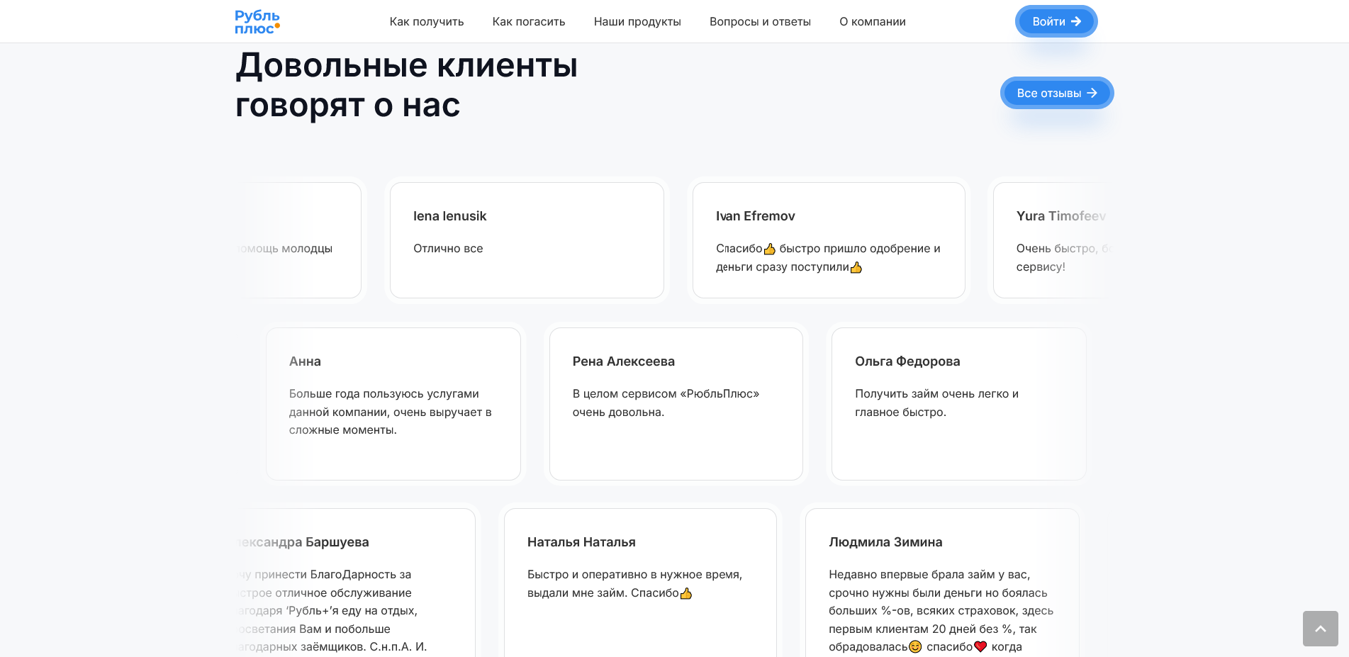 Займы Рубль плюс